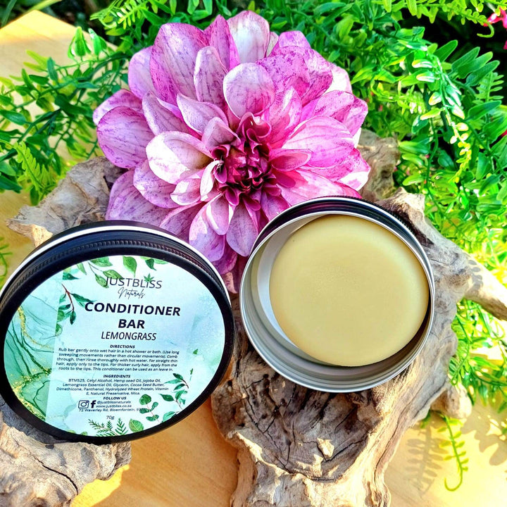 Nourishing Hair Conditioner Bar in Tin – Zero Waste, Plant-Based Care - JUSTBLiSS Naturals