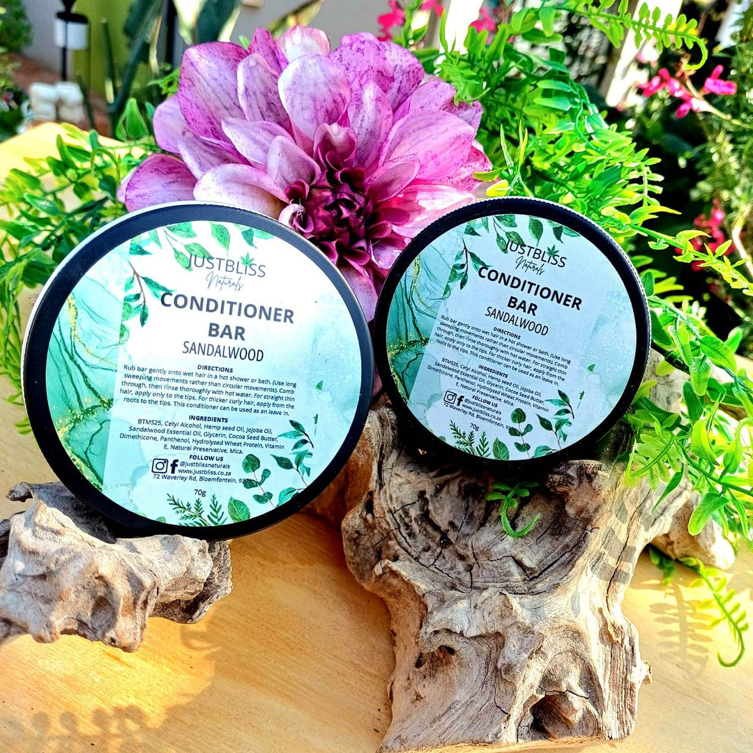 Nourishing Hair Conditioner Bar in Tin – Zero Waste, Plant-Based Care - JUSTBLiSS Naturals