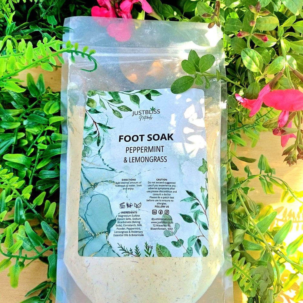 Peppermint & Lemongrass Foot Soak – Revitalizing Foot Care by JUSTBLiSS - JUSTBLiSS Naturals