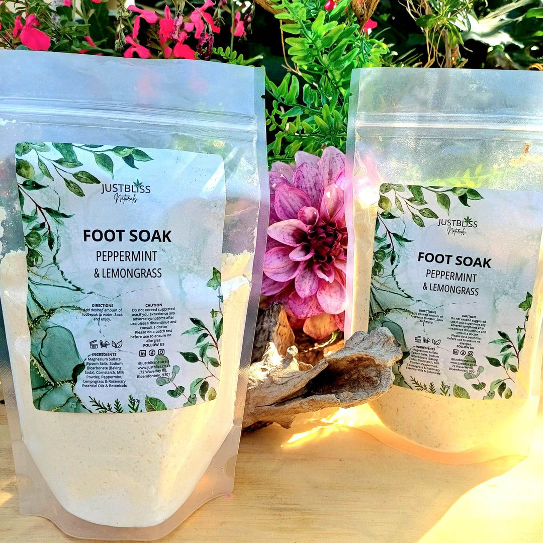 Peppermint & Lemongrass Foot Soak – Revitalizing Foot Care by JUSTBLiSS - JUSTBLiSS Naturals