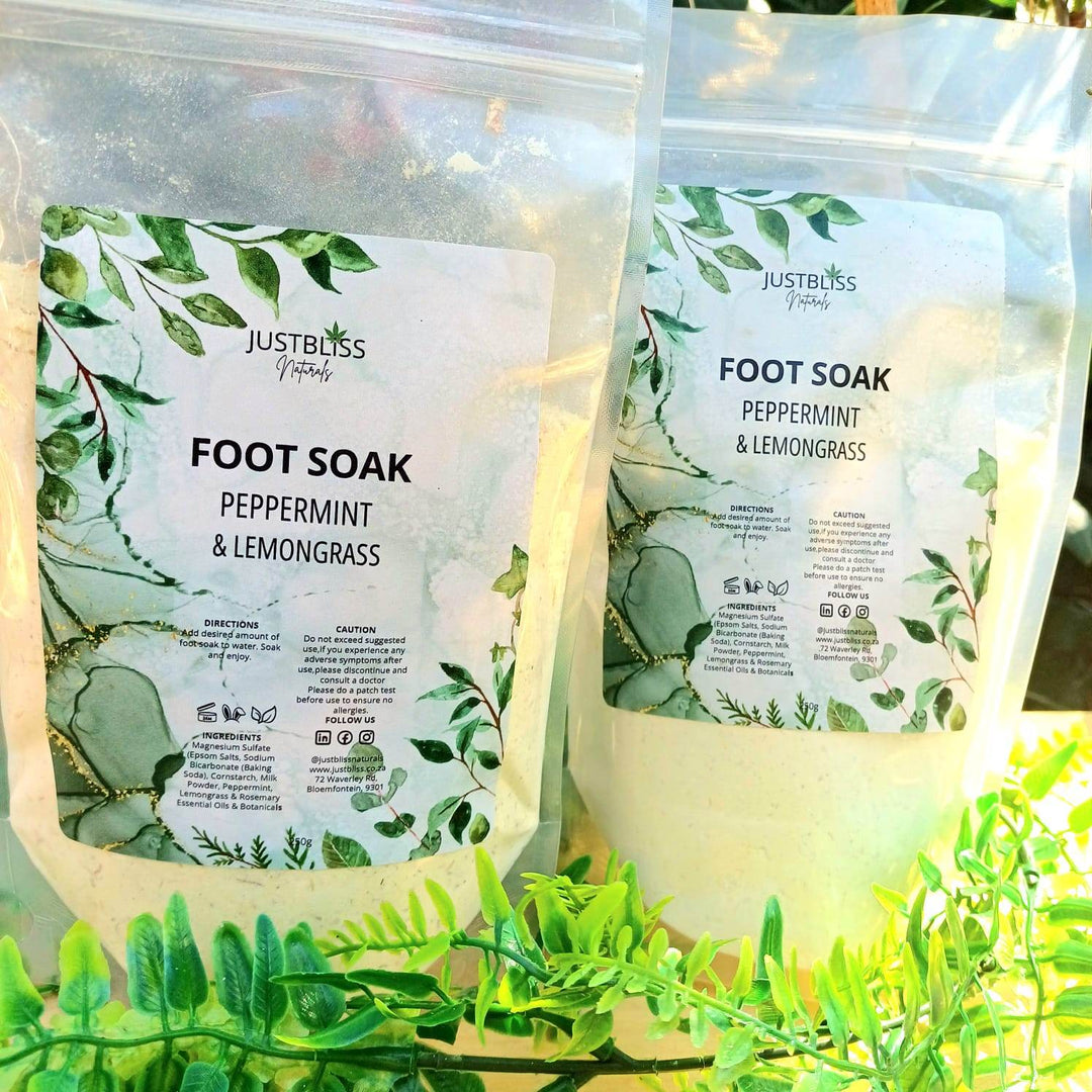 Peppermint & Lemongrass Foot Soak – Revitalizing Foot Care by JUSTBLiSS - JUSTBLiSS Naturals