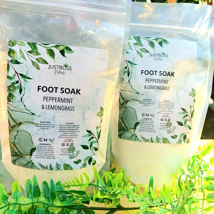 Peppermint & Lemongrass Foot Soak – Revitalizing Foot Care by JUSTBLiSS - JUSTBLiSS Naturals