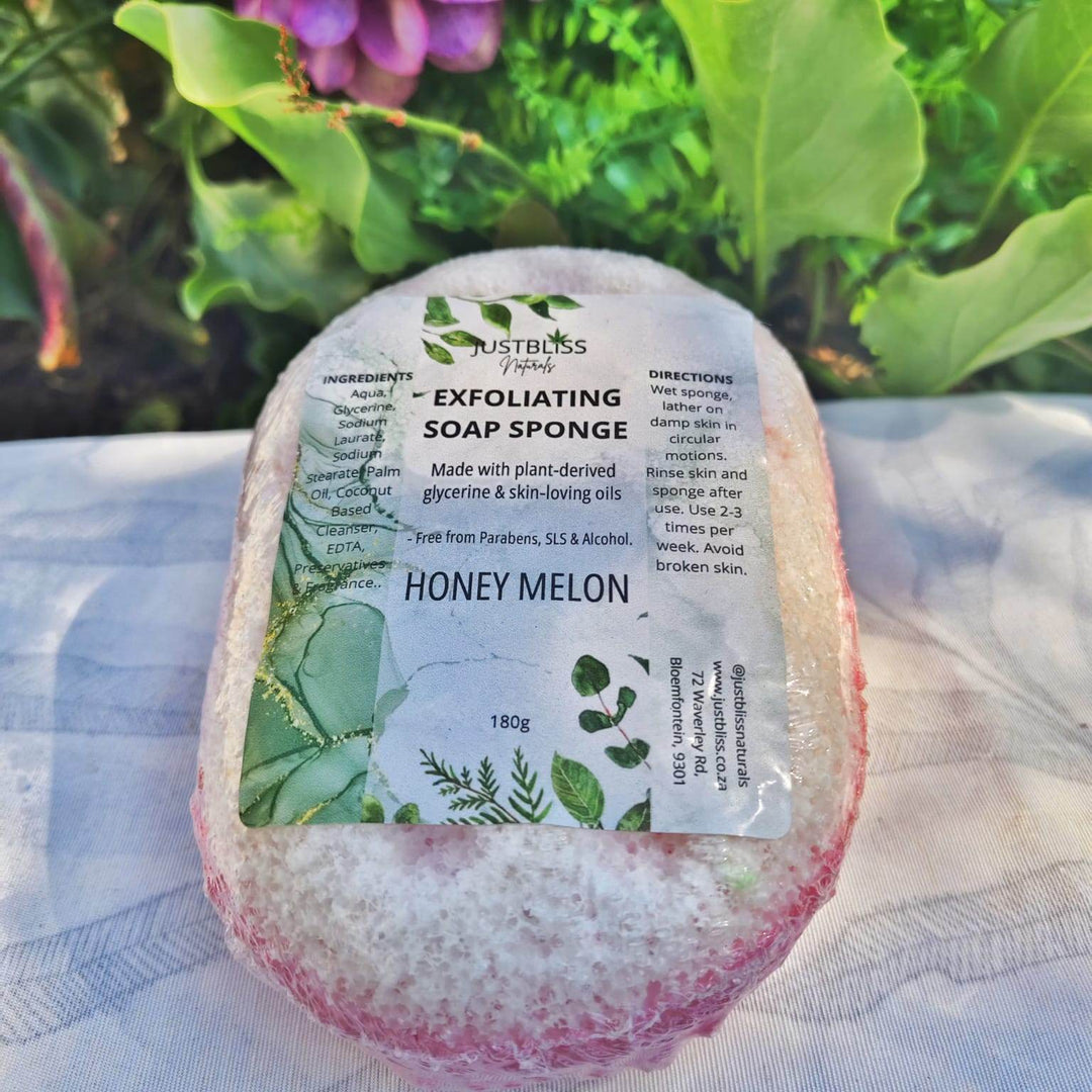 Exfoliating Soap Sponge – Plant-Based Glycerin Cleanser for Smooth Skin - JUSTBLiSS Naturals
