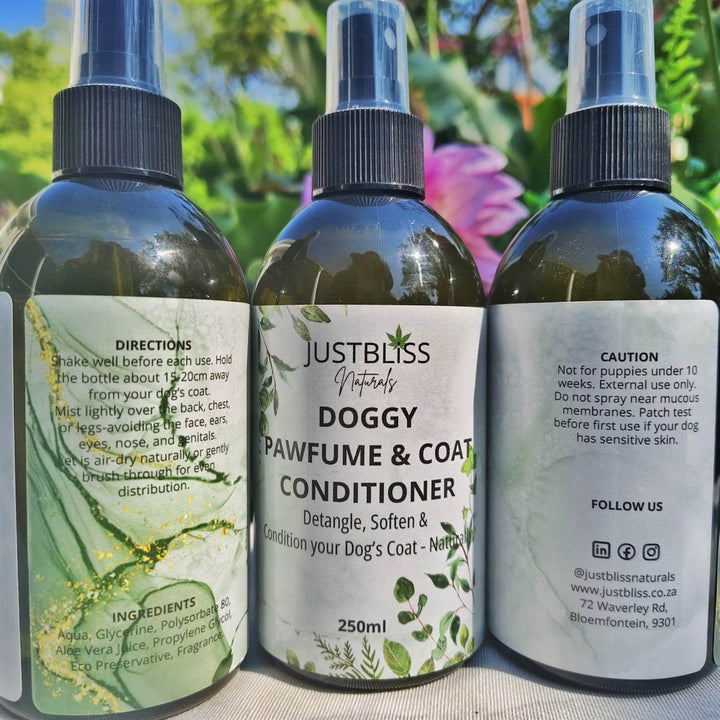 Doggy Pawfume & Natural Coat Conditioner – Lavender & Cedar - JUSTBLiSS Naturals