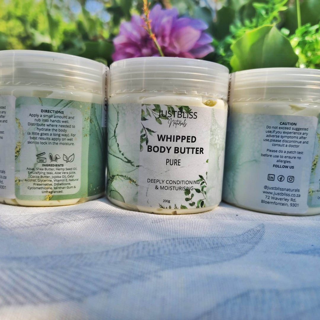 Whipped Body Butter – Luxurious Natural Moisturizer (200g, Various Scents) - JUSTBLiSS Naturals