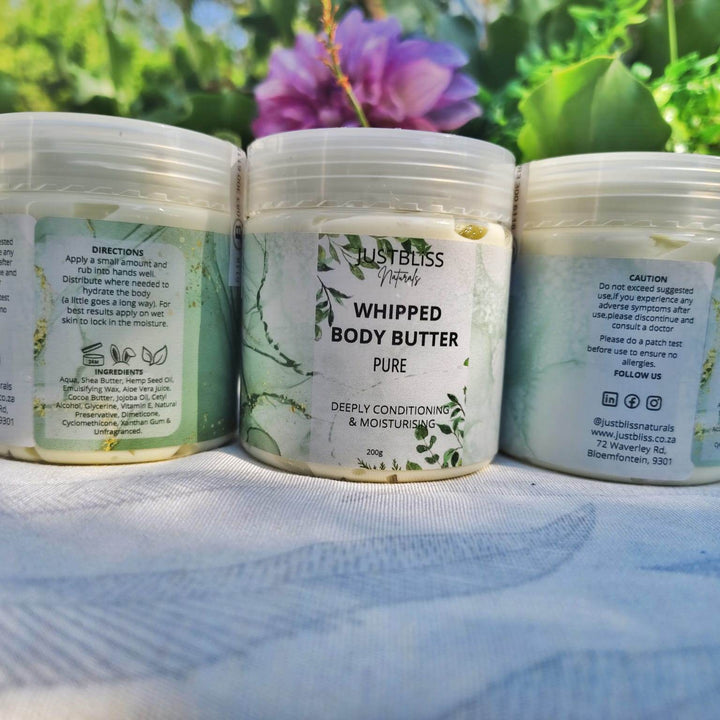 Whipped Body Butter – Luxurious Natural Moisturizer (200g, Various Scents) - JUSTBLiSS Naturals