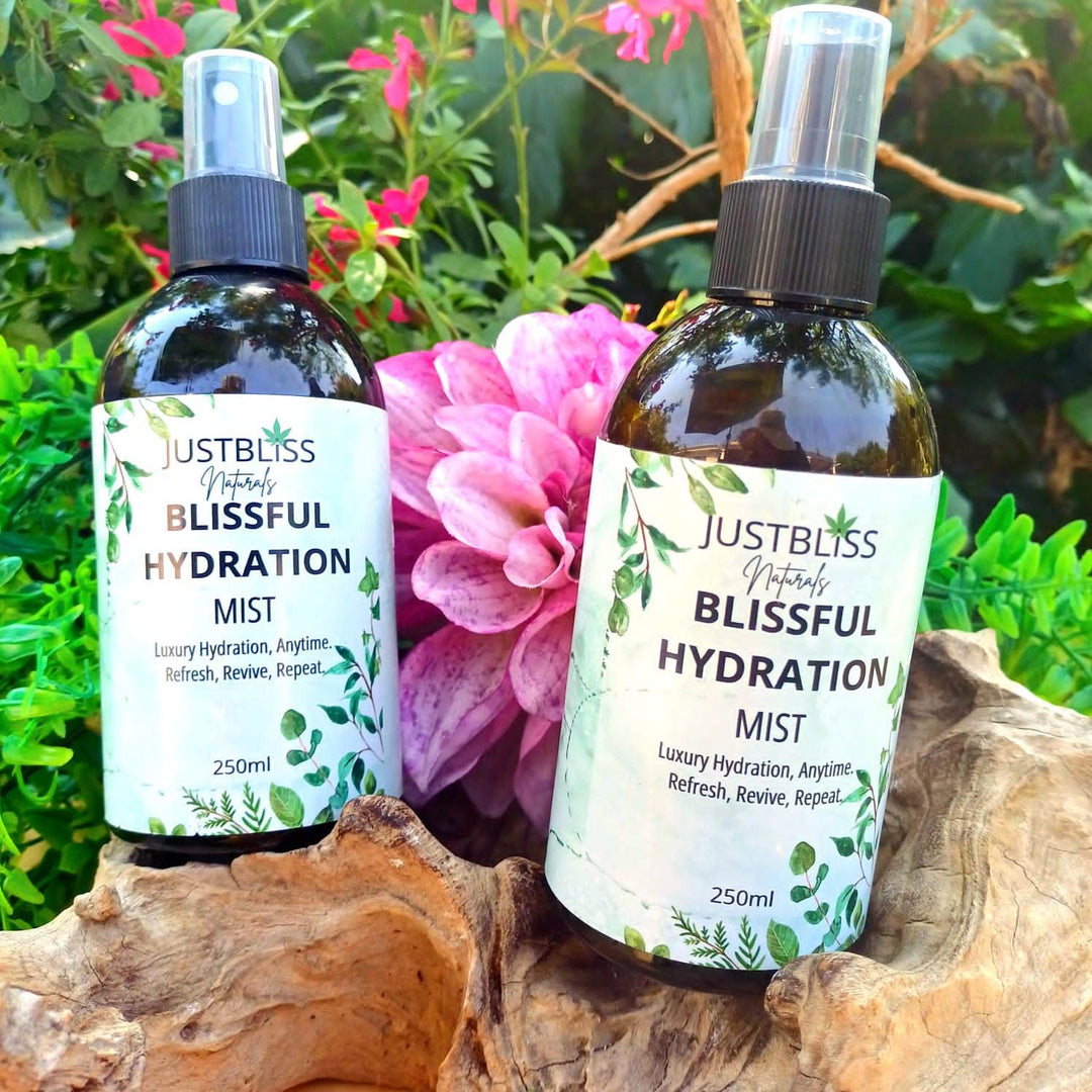 Blissful Hydration Facial Mist – Rose Water & Hyaluronic Acid Glow - JUSTBLiSS Naturals