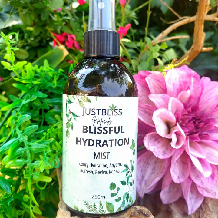 Blissful Hydration Facial Mist – Rose Water & Hyaluronic Acid Glow - JUSTBLiSS Naturals