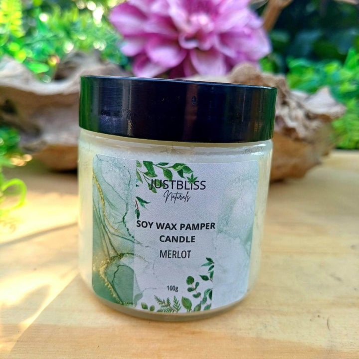 Pamper Soy Massage Candle 100ml – Multi-Use, Natural Scents - JUSTBLiSS Naturals