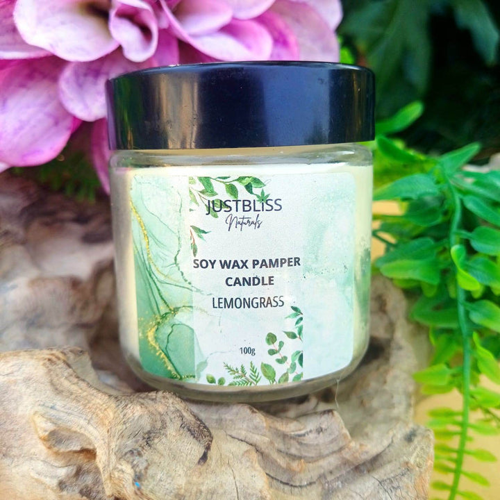 Pamper Soy Massage Candle 100ml – Multi-Use, Natural Scents - JUSTBLiSS Naturals