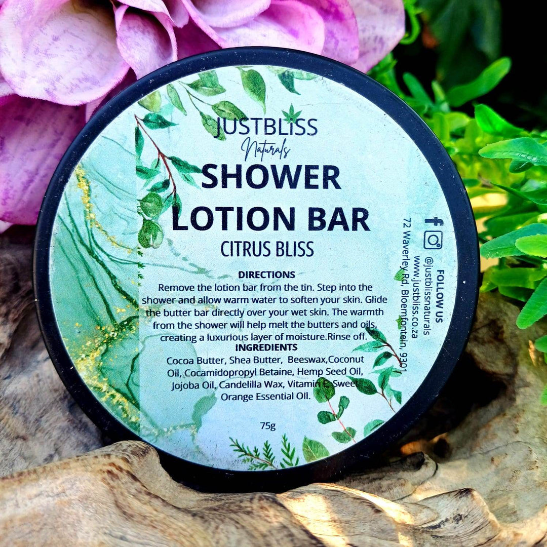 BATH & SHOWER: Citrus Bliss Shower Lotion Bar - JUSTBLiSS Naturals