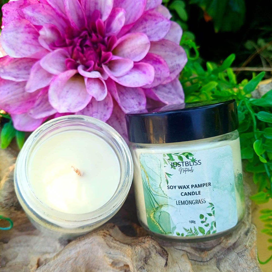 Pamper Soy Massage Candle 100ml – Multi-Use, Natural Scents - JUSTBLiSS Naturals