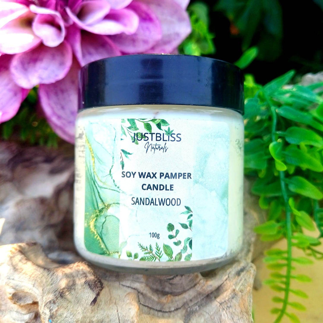 Pamper Soy Massage Candle 100ml – Multi-Use, Natural Scents - JUSTBLiSS Naturals