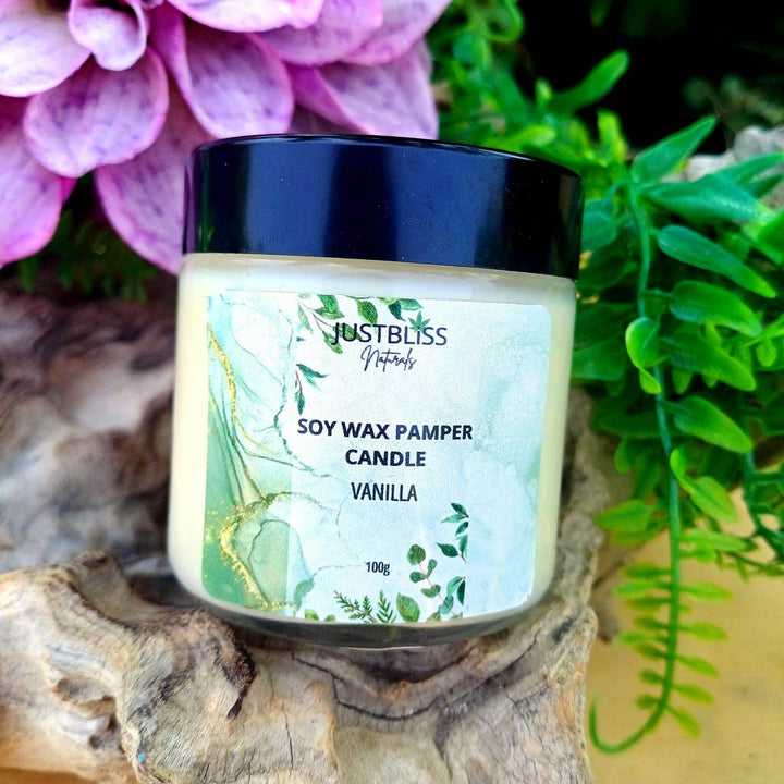 Pamper Soy Massage Candle 100ml – Multi-Use, Natural Scents - JUSTBLiSS Naturals
