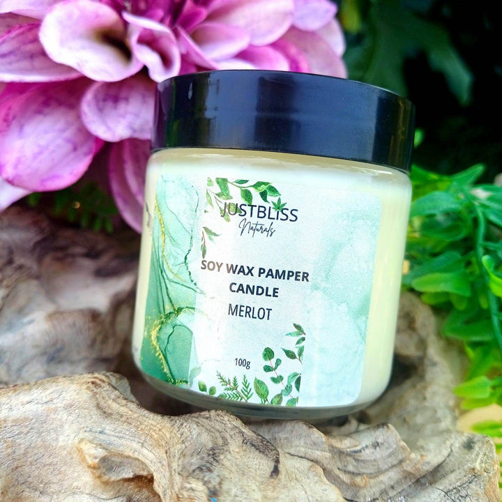 Pamper Soy Massage Candle 100ml – Multi-Use, Natural Scents - JUSTBLiSS Naturals