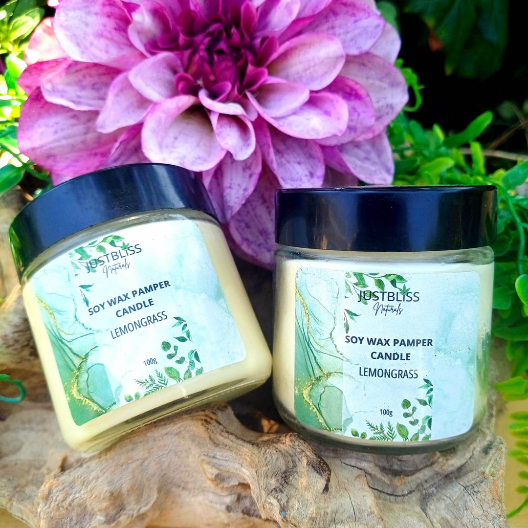 Pamper Soy Massage Candle 100ml – Multi-Use, Natural Scents - JUSTBLiSS Naturals