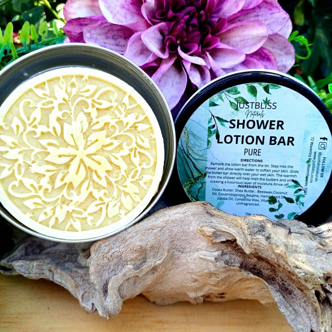 BATH & SHOWER: Pure Shower Lotion Bar - Hydrate, Nourish & Smooth Skin - JUSTBLiSS Naturals