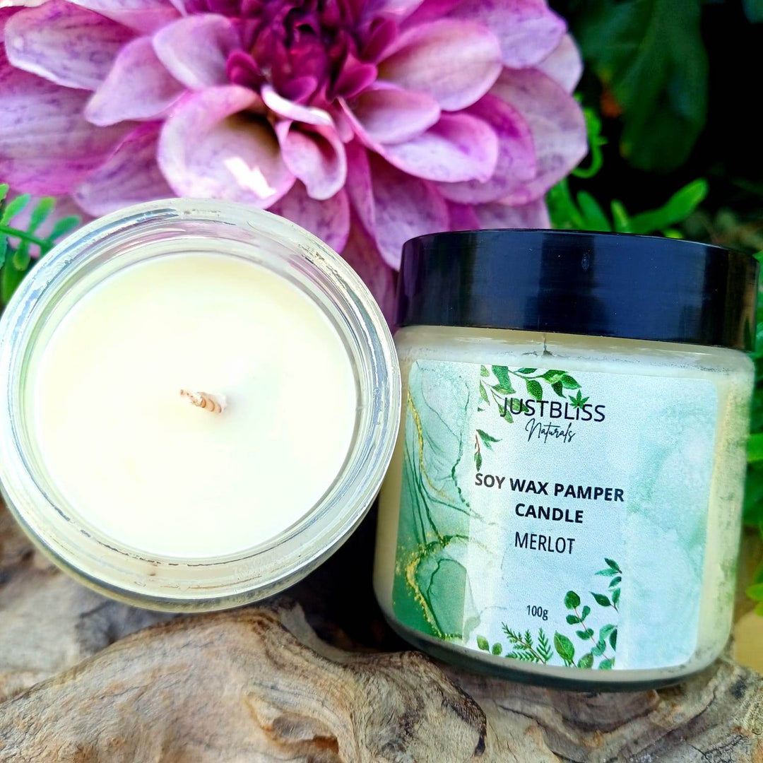 Pamper Soy Massage Candle 100ml – Multi-Use, Natural Scents - JUSTBLiSS Naturals