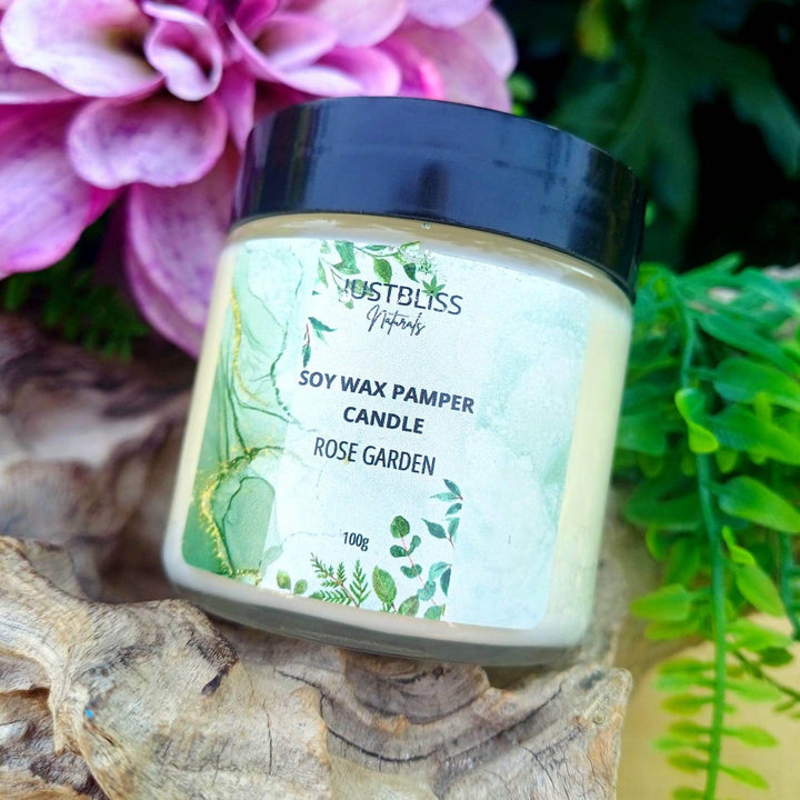 Pamper Soy Massage Candle 100ml – Multi-Use, Natural Scents - JUSTBLiSS Naturals