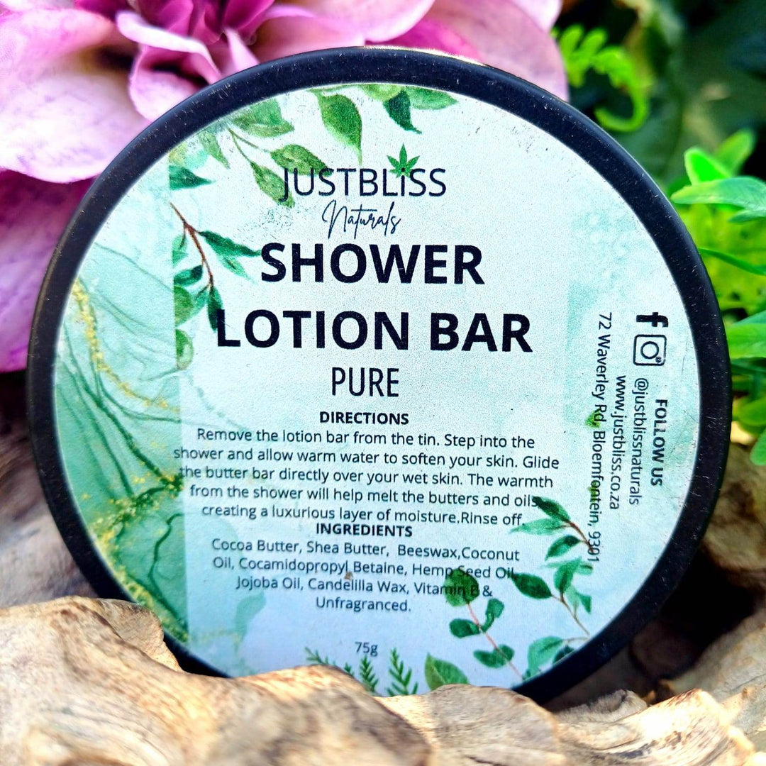 BATH & SHOWER: Pure Shower Lotion Bar - Hydrate, Nourish & Smooth Skin - JUSTBLiSS Naturals
