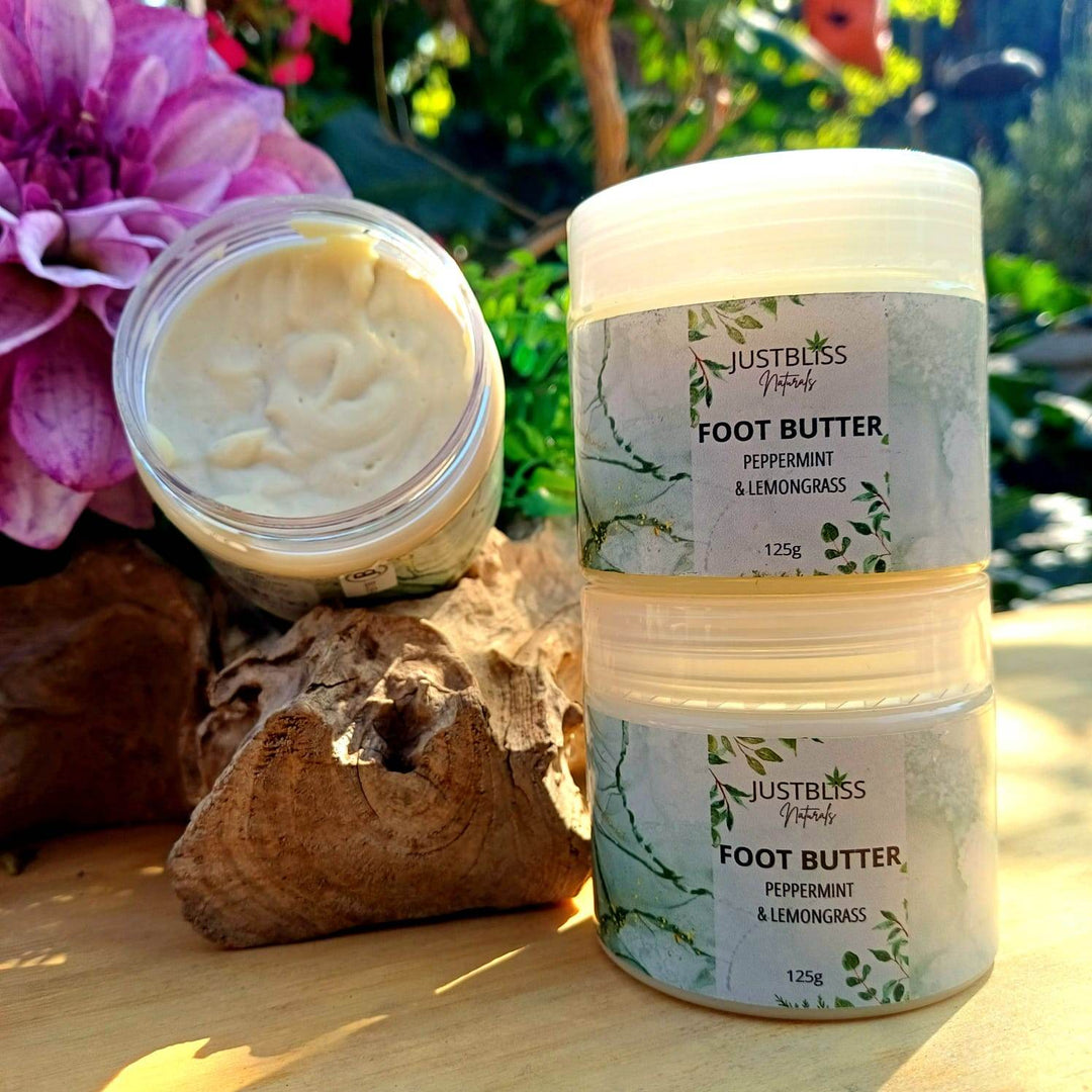 Peppermint & Lemongrass Foot Care Balm – Deep Natural Hydration & Relief - JUSTBLiSS Naturals