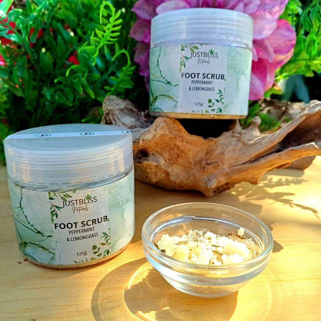 Peppermint & Lemongrass Foot Scrub – Natural Exfoliation & Revitalization - JUSTBLiSS Naturals