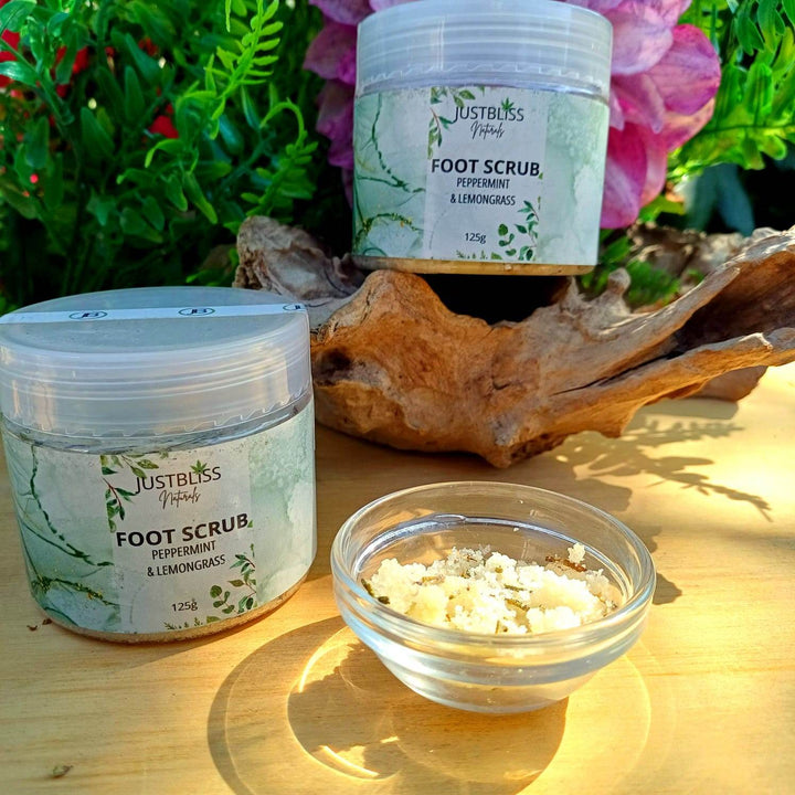 Peppermint & Lemongrass Foot Scrub – Natural Exfoliation & Revitalization - JUSTBLiSS Naturals