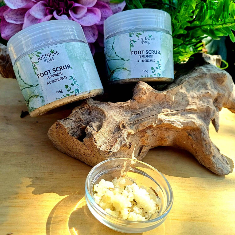 Peppermint & Lemongrass Foot Scrub – Natural Exfoliation & Revitalization - JUSTBLiSS Naturals