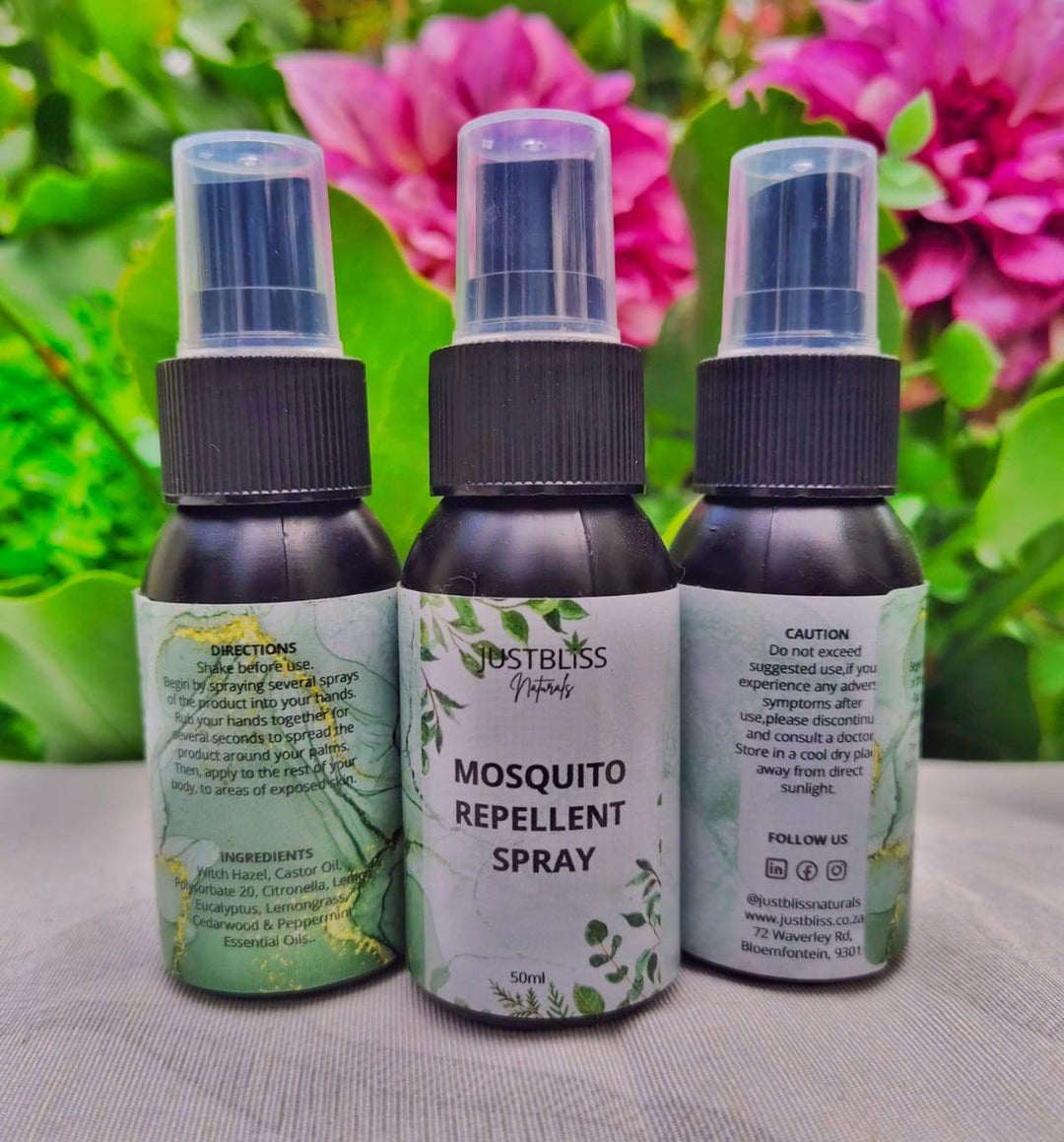 Natural Mosquito Repellent Spray – DEET-Free, Gentle & Effective - JUSTBLiSS Naturals