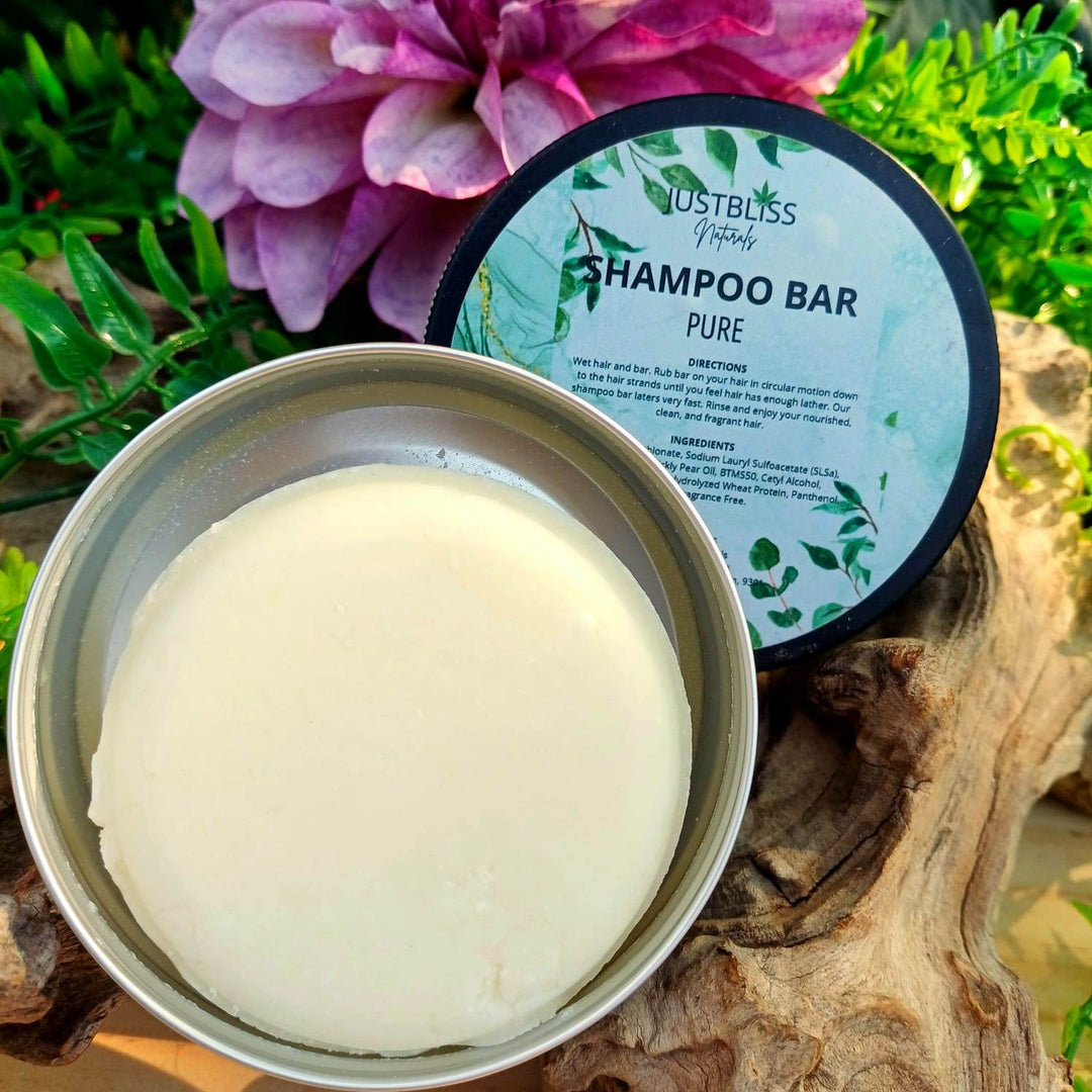 Eco-Friendly Shampoo Bar in Tin – Plant-Based, Travel Ready - JUSTBLiSS Naturals