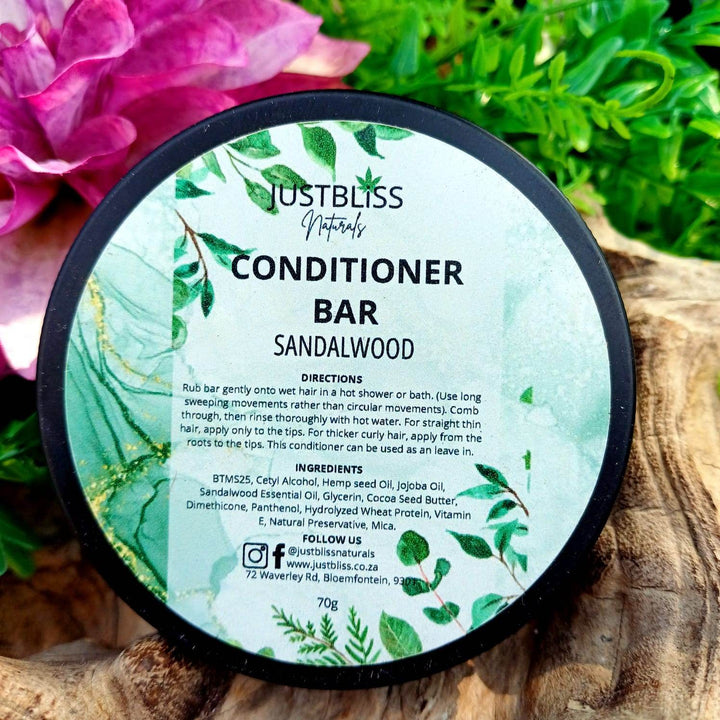 Nourishing Hair Conditioner Bar in Tin – Zero Waste, Plant-Based Care - JUSTBLiSS Naturals