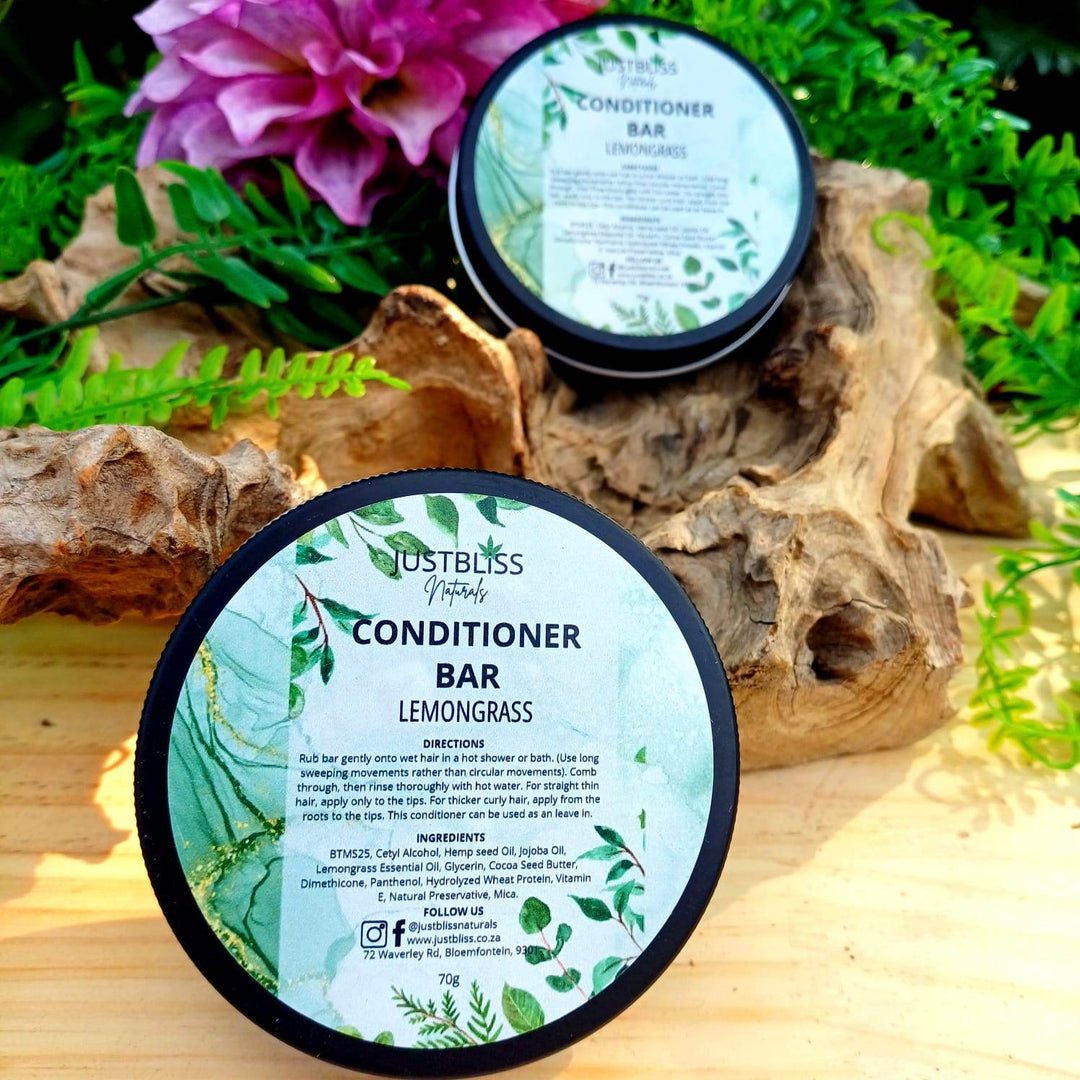 Nourishing Hair Conditioner Bar in Tin – Zero Waste, Plant-Based Care - JUSTBLiSS Naturals