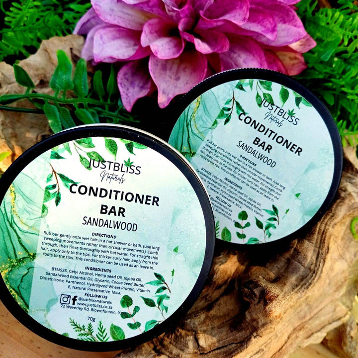 Nourishing Hair Conditioner Bar in Tin – Zero Waste, Plant-Based Care - JUSTBLiSS Naturals