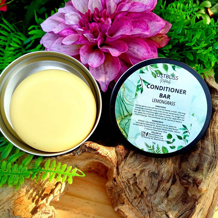 Nourishing Hair Conditioner Bar in Tin – Zero Waste, Plant-Based Care - JUSTBLiSS Naturals