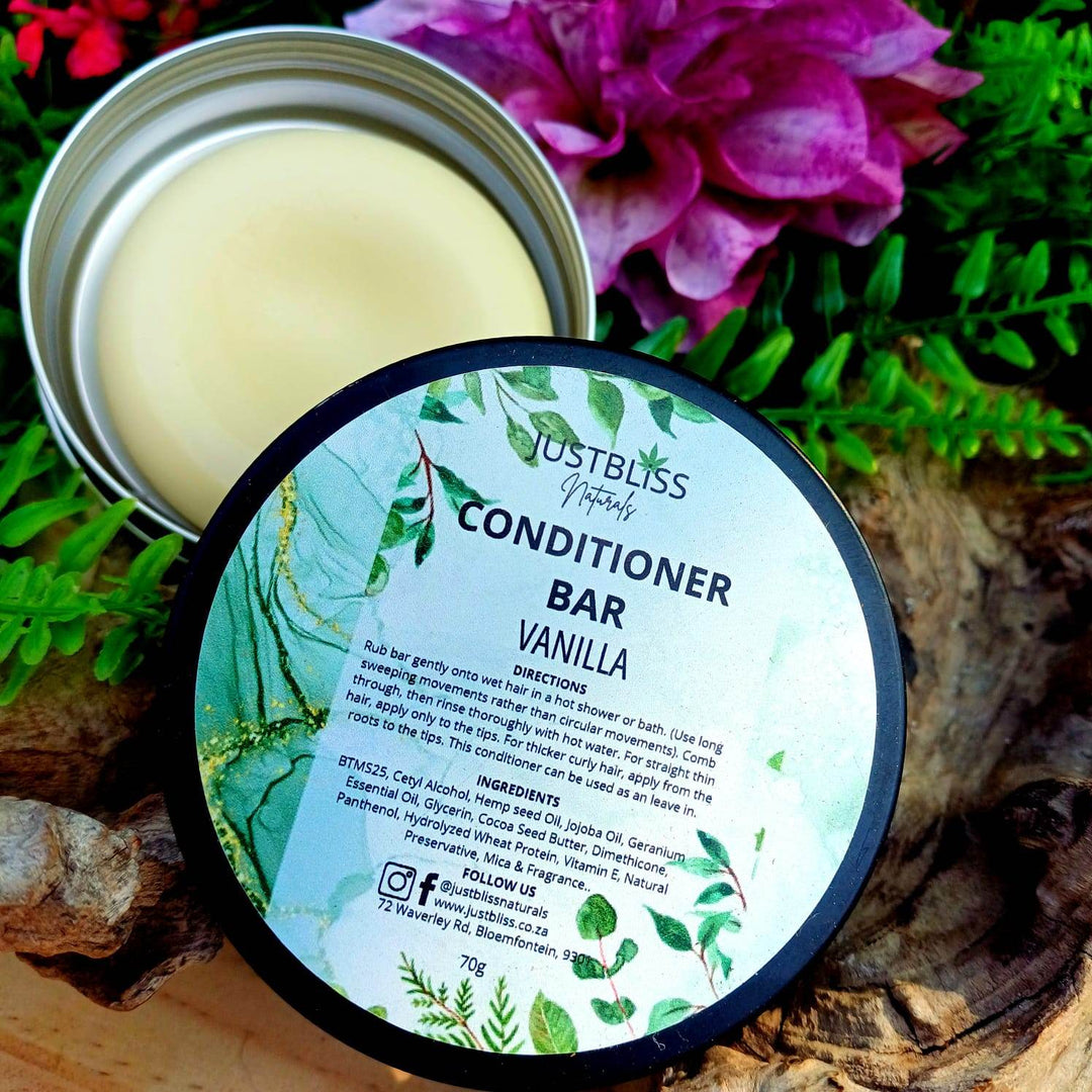 Nourishing Hair Conditioner Bar in Tin – Zero Waste, Plant-Based Care - JUSTBLiSS Naturals