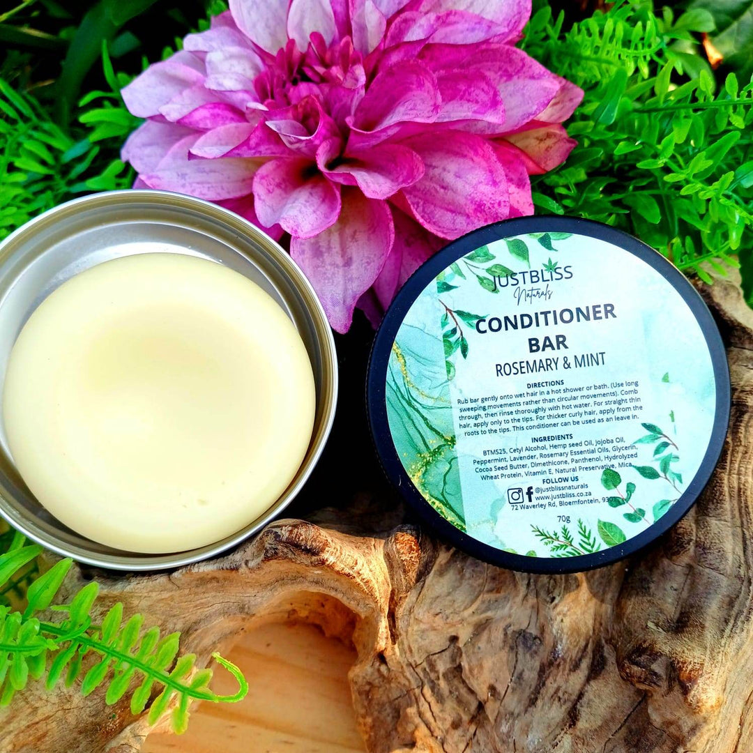 Nourishing Hair Conditioner Bar in Tin – Zero Waste, Plant-Based Care - JUSTBLiSS Naturals