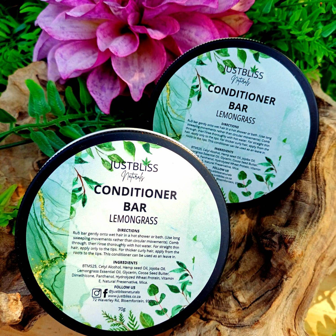 Nourishing Hair Conditioner Bar in Tin – Zero Waste, Plant-Based Care - JUSTBLiSS Naturals