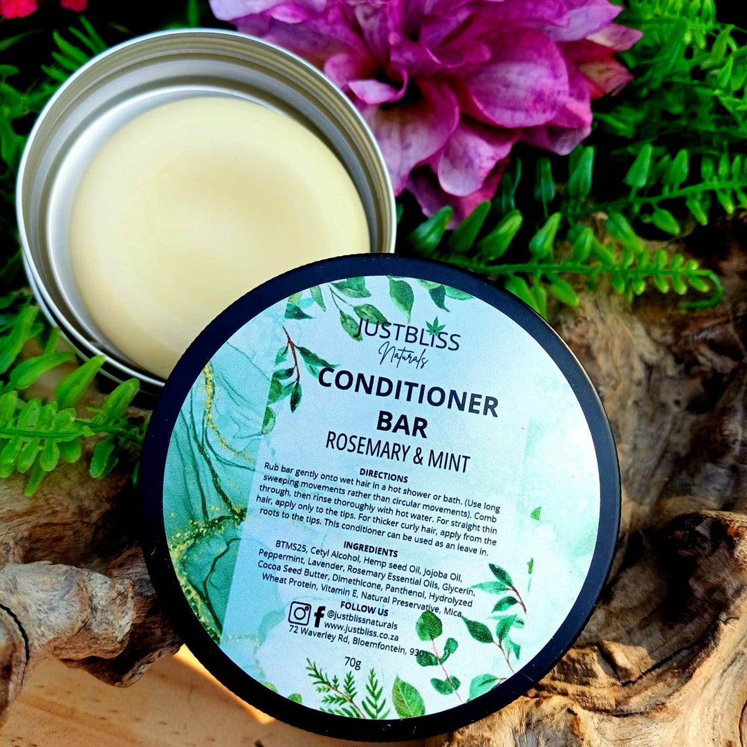 Nourishing Hair Conditioner Bar in Tin – Zero Waste, Plant-Based Care - JUSTBLiSS Naturals