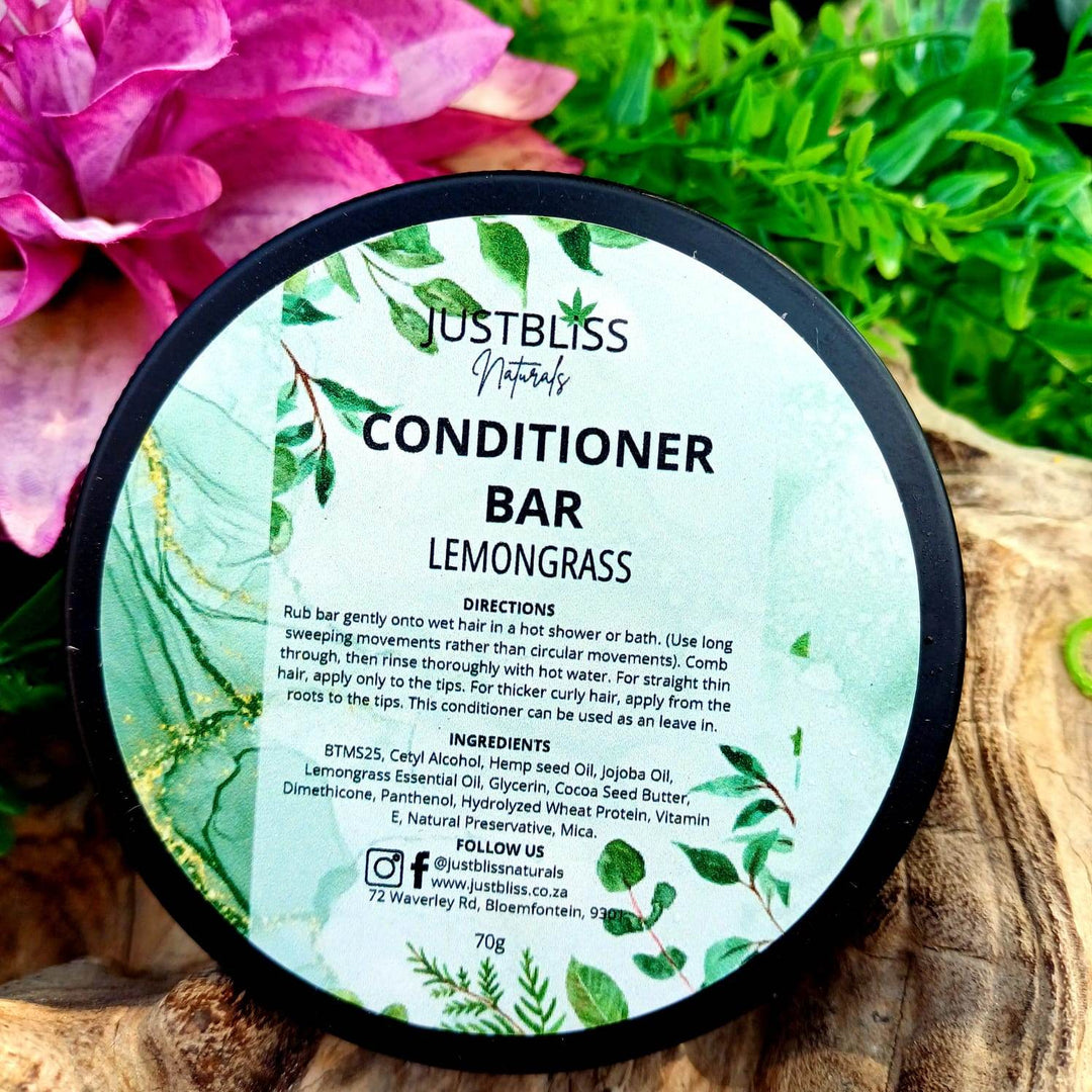Nourishing Hair Conditioner Bar in Tin – Zero Waste, Plant-Based Care - JUSTBLiSS Naturals