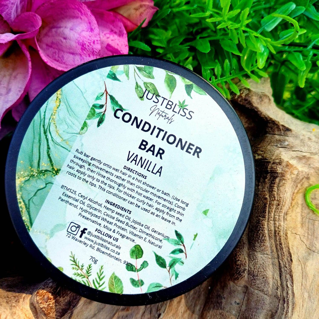 Nourishing Hair Conditioner Bar in Tin – Zero Waste, Plant-Based Care - JUSTBLiSS Naturals
