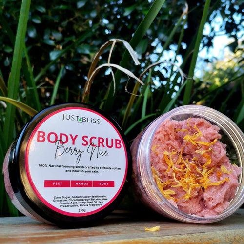 JUSTBLISS: body scrub: berry nice