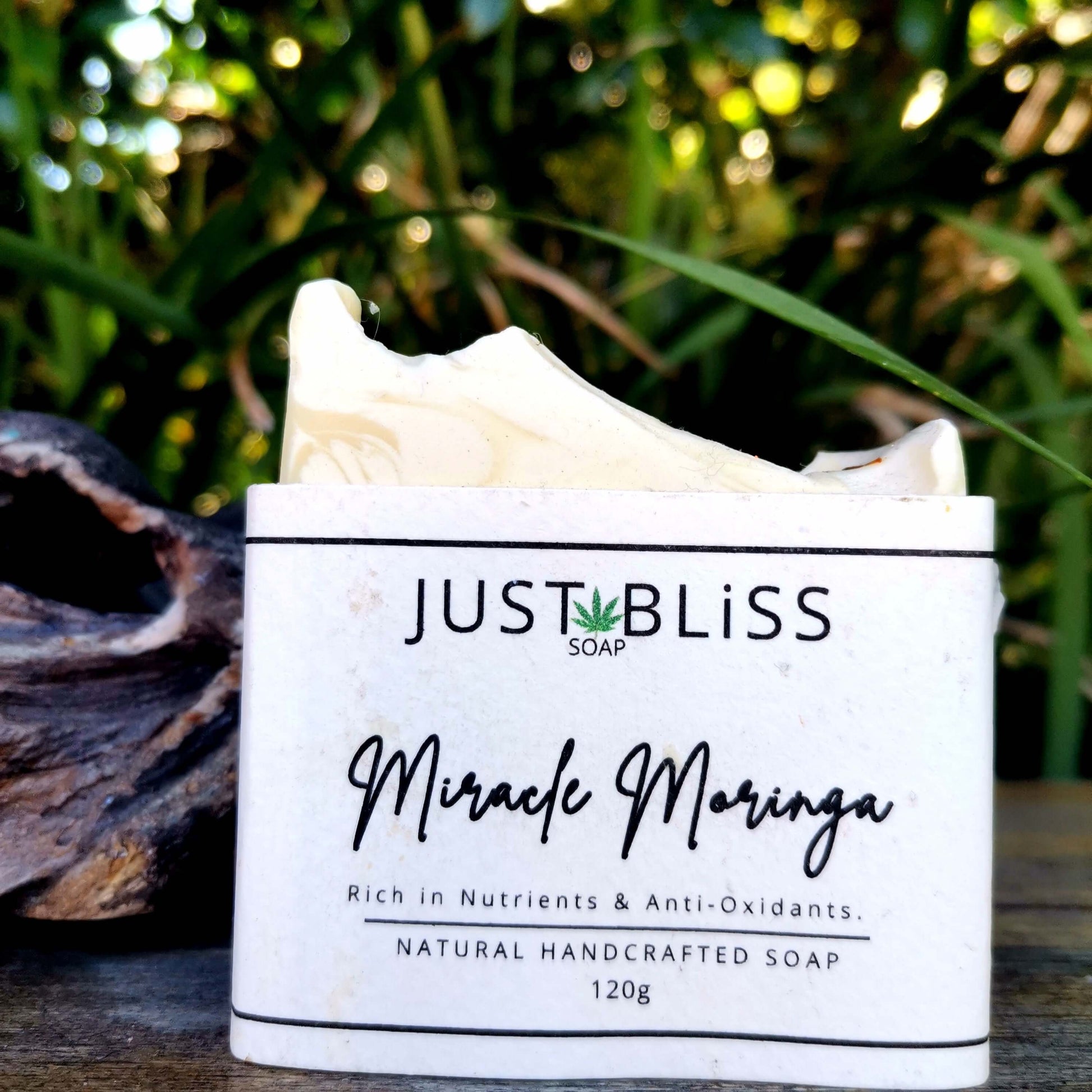 JUSTBLISS: SOAP BAR: Miracle Moringa. For Mature Skin