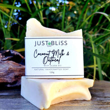 Load image into Gallery viewer, JUSTBLISS: SOAP BAR: Coconut Milk &amp; Oatmeal. For Sensitive Skin
