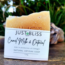 Load image into Gallery viewer, JUSTBLISS: SOAP BAR: Camel Milk &amp; Oatmeal. Aging Skin!
