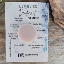 Load image into Gallery viewer, JUSTBLISS: DEODORANT :Sample Pure -10ml
