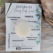 Load image into Gallery viewer, JUSTBLISS: BODY SCRUB: Sample Velvet pear - 10ml
