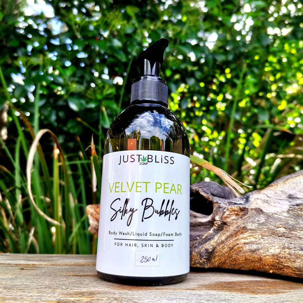 JUSTBLISS: SILKY BUBBLES / HANDWASH: Velvet Pear (250ml)