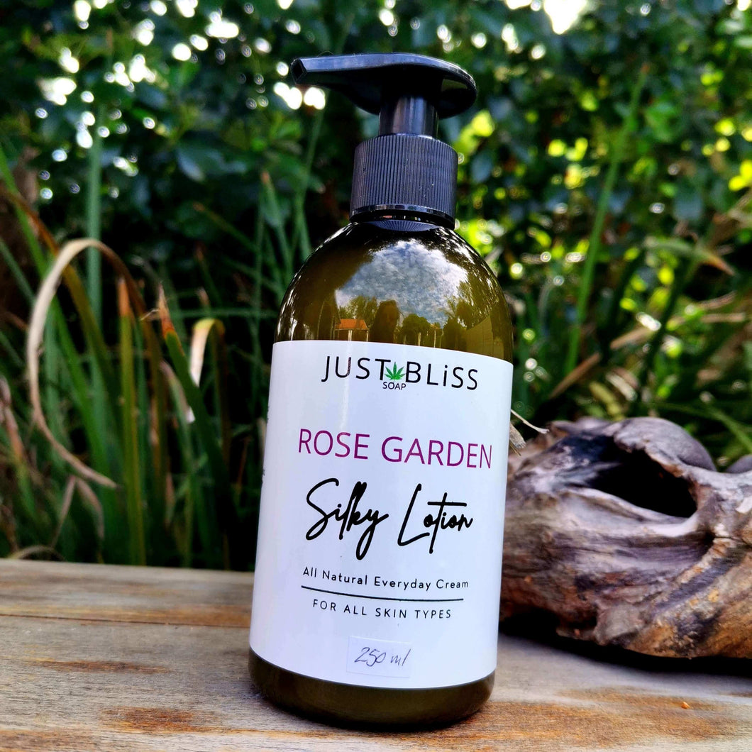 JUSTBLISS: SILKY LOTION / CREAM: Rose Garden (Geranium) (250ml)