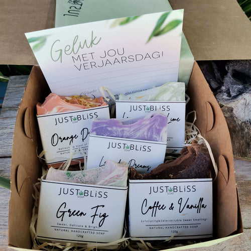 JUSTBLISS: GIFT BOX: Soap bar set (5 soaps)