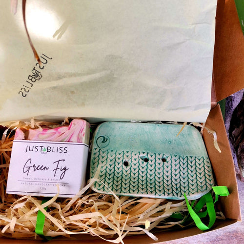 JUSTBLISS: GIFT BOX: Soap bar & Dish duet